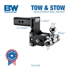 B&W Tow & Stow swapping ball sizes for different trailers