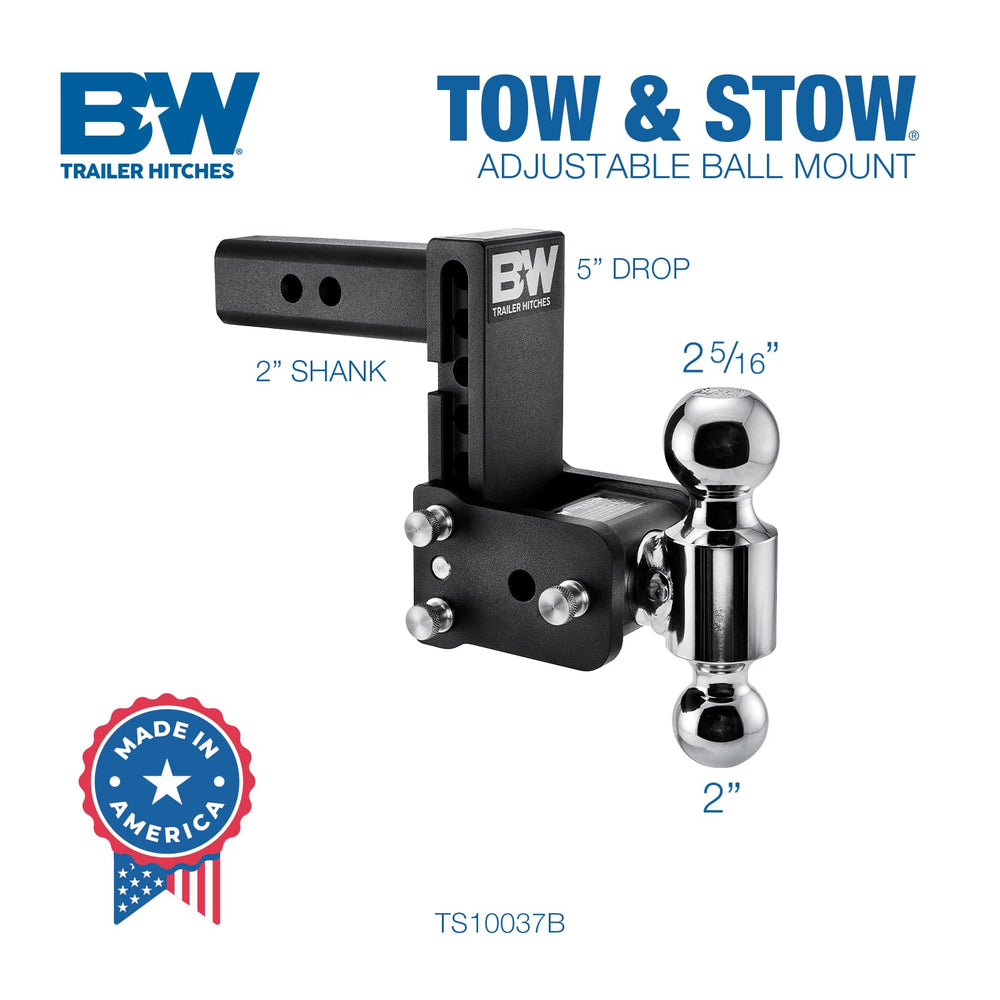 BW Tow & Stow stowed under the vehicle for safe, shin-free garage access.