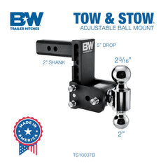 BW Tow & Stow stowed under the vehicle for safe, shin-free garage access.