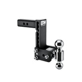 B&W Tow & Stow adjustable ball mount in 2in receiver for level towing versatility