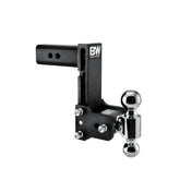 B&W Tow & Stow adjustable ball mount ready for level towing with fast ball swap