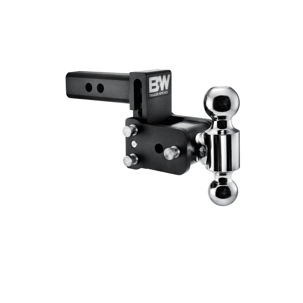 B&W Tow & Stow ball mount setup showing height adjust.