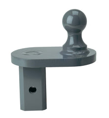 B&W Turnoverball Hitch Extender rearward pivot for extra cab clearance while towing.