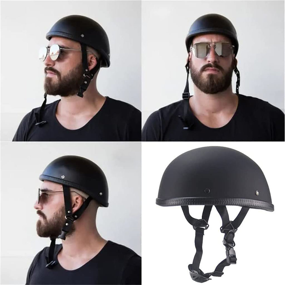 BwondMand retro German-style helmet close-up highlights durable ABS shell for protection
