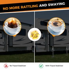 BYERNAUTO stabilizers support up to 5,000 lbs per pair for heavier rigs