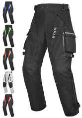 BYKR motorcycle pants front view with armor-ready overpants for riding