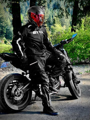 BYKR pants showing reflective accents for improved night visibility