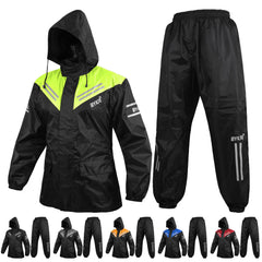 BYKR rain jacket front view with reflective stripes for high visibility