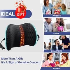 BYMECOST adjustable-strap lumbar pillow stays securely in place for steady posture