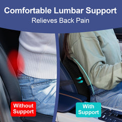 BYMECOST ergonomic driving back pillow fits confidently for reduced fatigue on road trips
