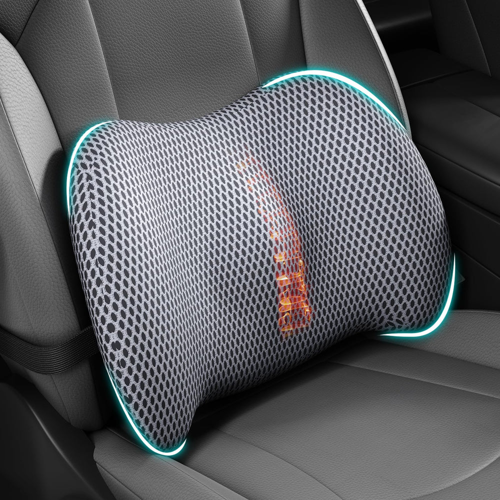BYMECOST lumbar support pillow on car seat providing targeted lower back support for long drives