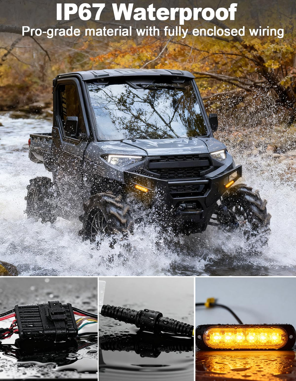 Sleek, compact design adds modern style to your UTV dash