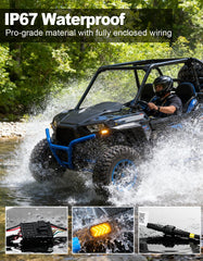 Complete kit includes four signals, relay, and horn for a full system.