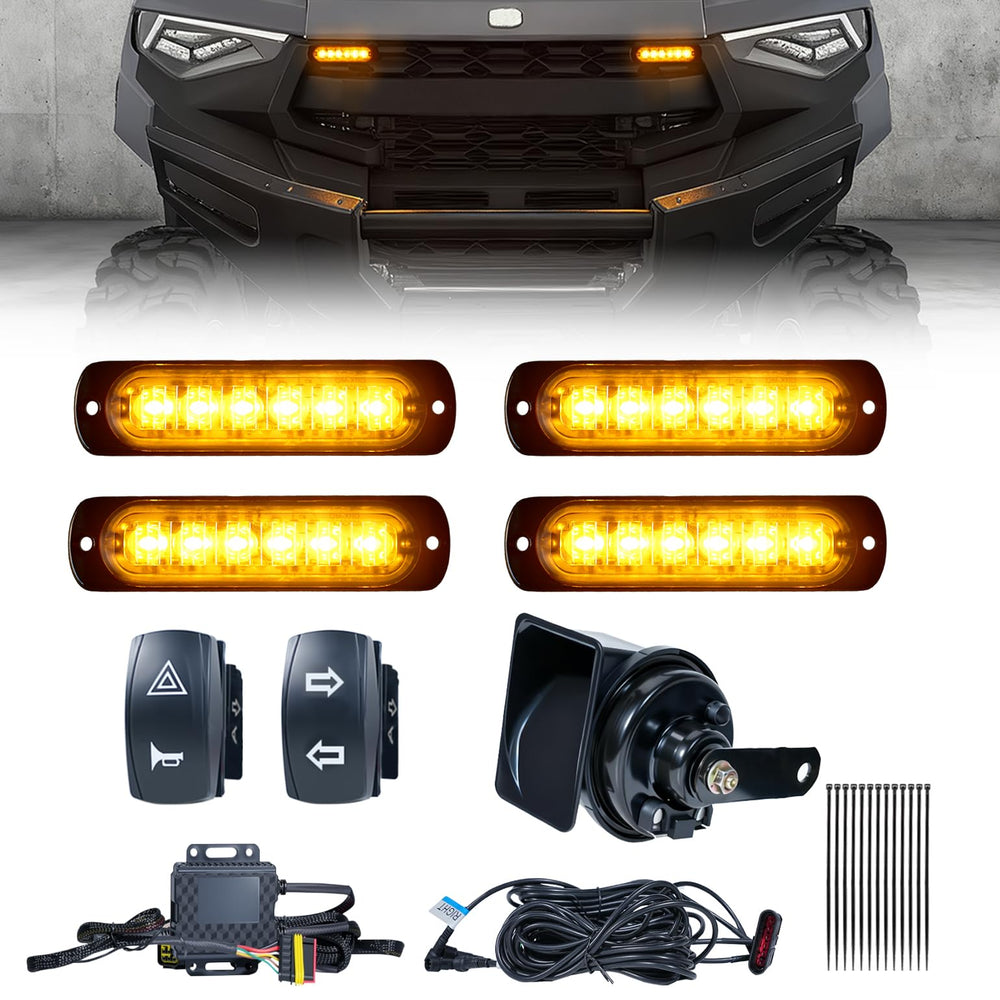 BystralX UTV turn signal kit with 110dB horn for clear signaling