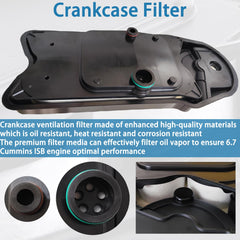 BZANPAR durable-crankcase-filter withstands heat and oil exposure for long-lasting performance