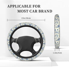 BzcjLyhbZ Floral Cute Steering Wheel Cover easy installation for a quick interior upgrade.