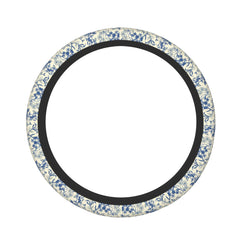 BzcjLyhbZ Floral Cute Steering Wheel Cover neoprene texture delivers soft, durable handling.