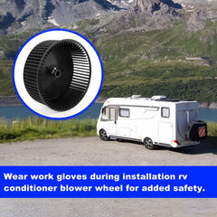 BZTT installation guide image shows quick, safe blower wheel replacement.