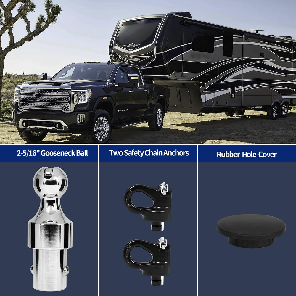 BZVQLO chrome-plated gooseneck ball reduces wear and extends life.