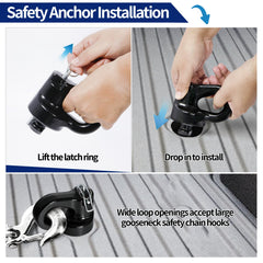 BZVQLO safety chain anchors support strong trailer hookup and improved safety.