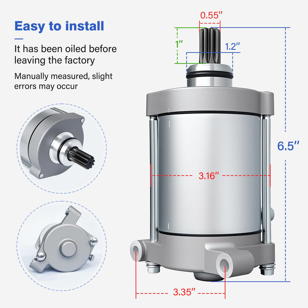 C CLINK HiSun starter motor packaging label with OEM numbers.