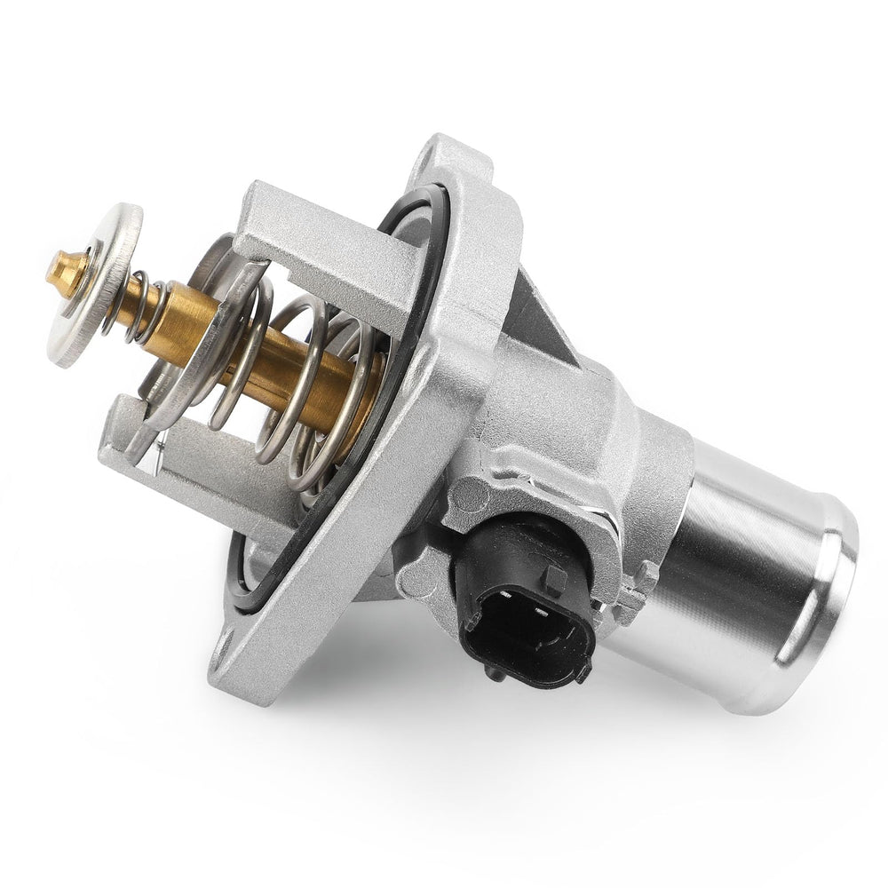 C-Tzu upgrade aluminium thermostat housing with sensors, front view shows cooling efficiency