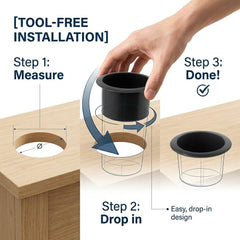 Smooth black finish is easy to wipe clean and maintain