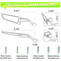 Caboriallan rearview mirror weather-ready build withstands heat and rain.