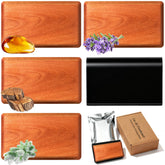 Cacanry starter kit wood block delivering a natural scent for cars.