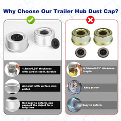 CAETOUNG zinc-plated steel hub cap resists rust