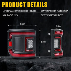 CAFOPAR DOT LED tail light reverse light wide-angle illuminates rear surroundings for safe maneuvering.
