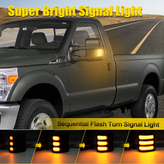 CAFOPAR Ford switchback mirror lights deliver bright amber signals for night visibility.