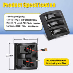 CAFOPAR sequential amber signals upgrade side mirrors safely and clearly.
