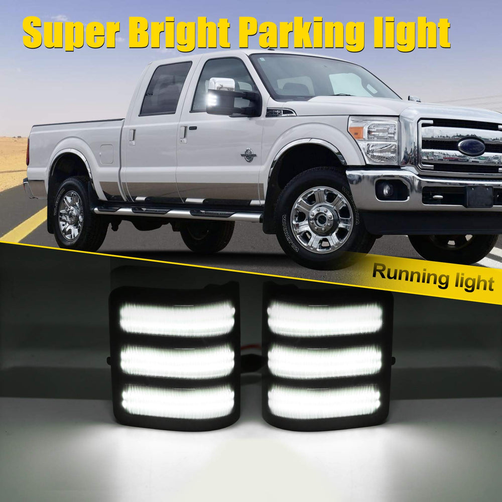 CAFOPAR mirror lights with white running lights for 2008–2016 Super Duty.