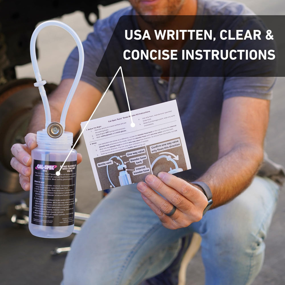 20lb magnet keeps the bottle on rotors and calipers for stability.