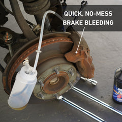 16-inch hose reach helps you access hard-to-reach calipers and bleeder screws.