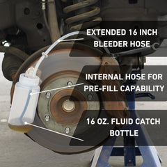 Clear step-by-step instructions support DIY users during brake bleeding.