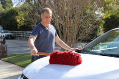 California Car Duster Super Duster wraparound mop cleans large surfaces with contact