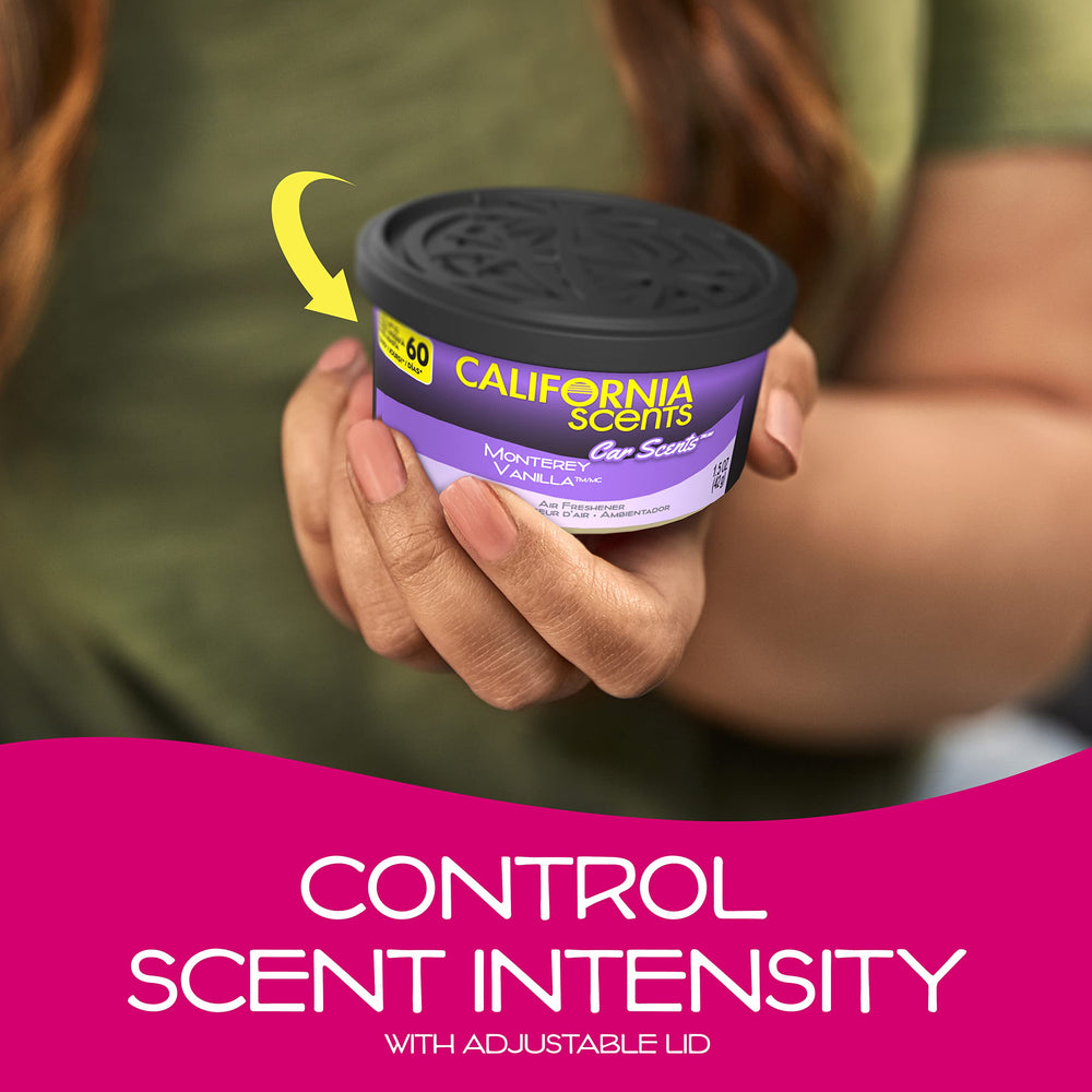 California Scents 45-day fragrance delivers long-lasting freshness in cars and rooms.