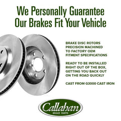 Callahan BRAKE PARTS front brake kit rotors for Toyota Matrix with dependable performance