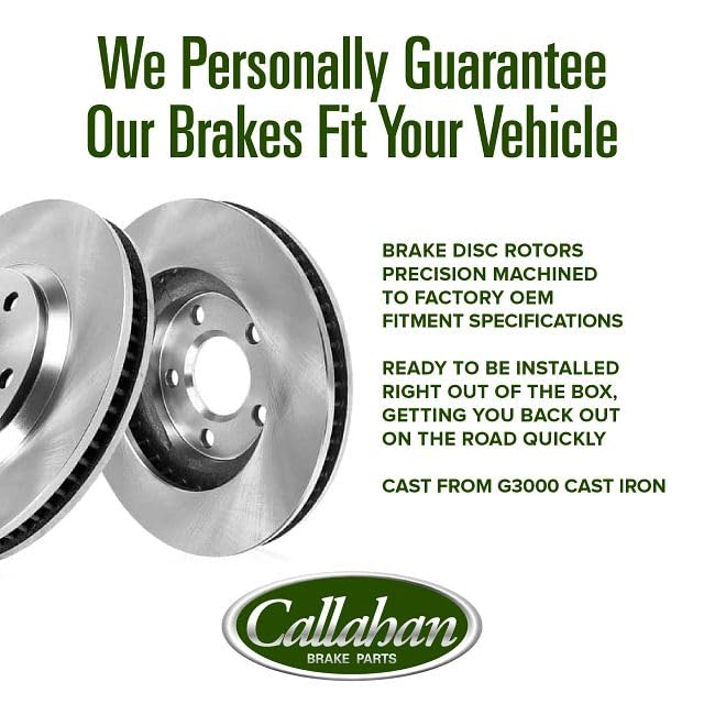 Callahan Brake Parts front rotors for GMC Acadia ensure balanced braking and lower vibration.