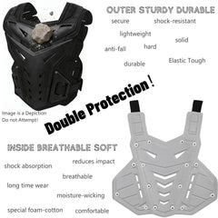 CALOPET Protective vest on rider for dirtbike, street, and off-road use.