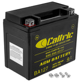 Caltric AGM battery front view for Honda TRX 250 Recon power