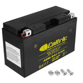 Caltric AGM battery for YFZ450 front view showing compact, reliable starts