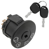 Caltric rotary ignition switch close-up showing durable construction for Deere machines