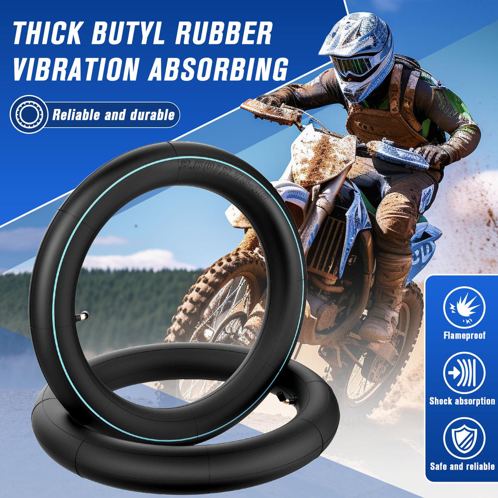 CALU LUKY 250-10 valve-stem inner tube for secure inflation.