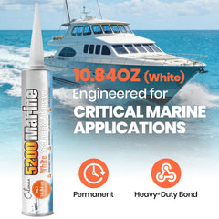 Calvana 5200 sealant applied to hull joint for a strong seal