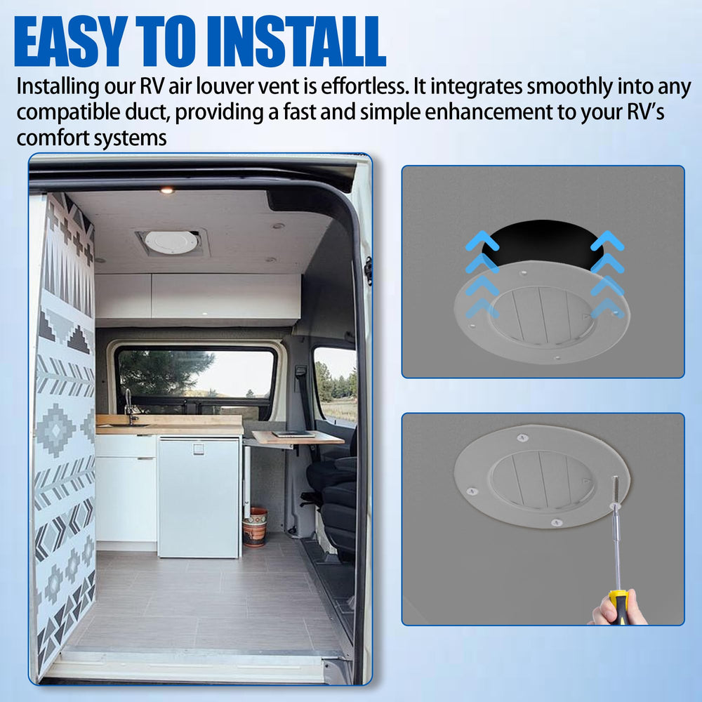 Calvana durable plastic RV vent cover stands up to travel and cleaning