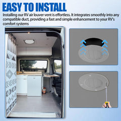 Calvana durable plastic RV vent cover stands up to travel and cleaning