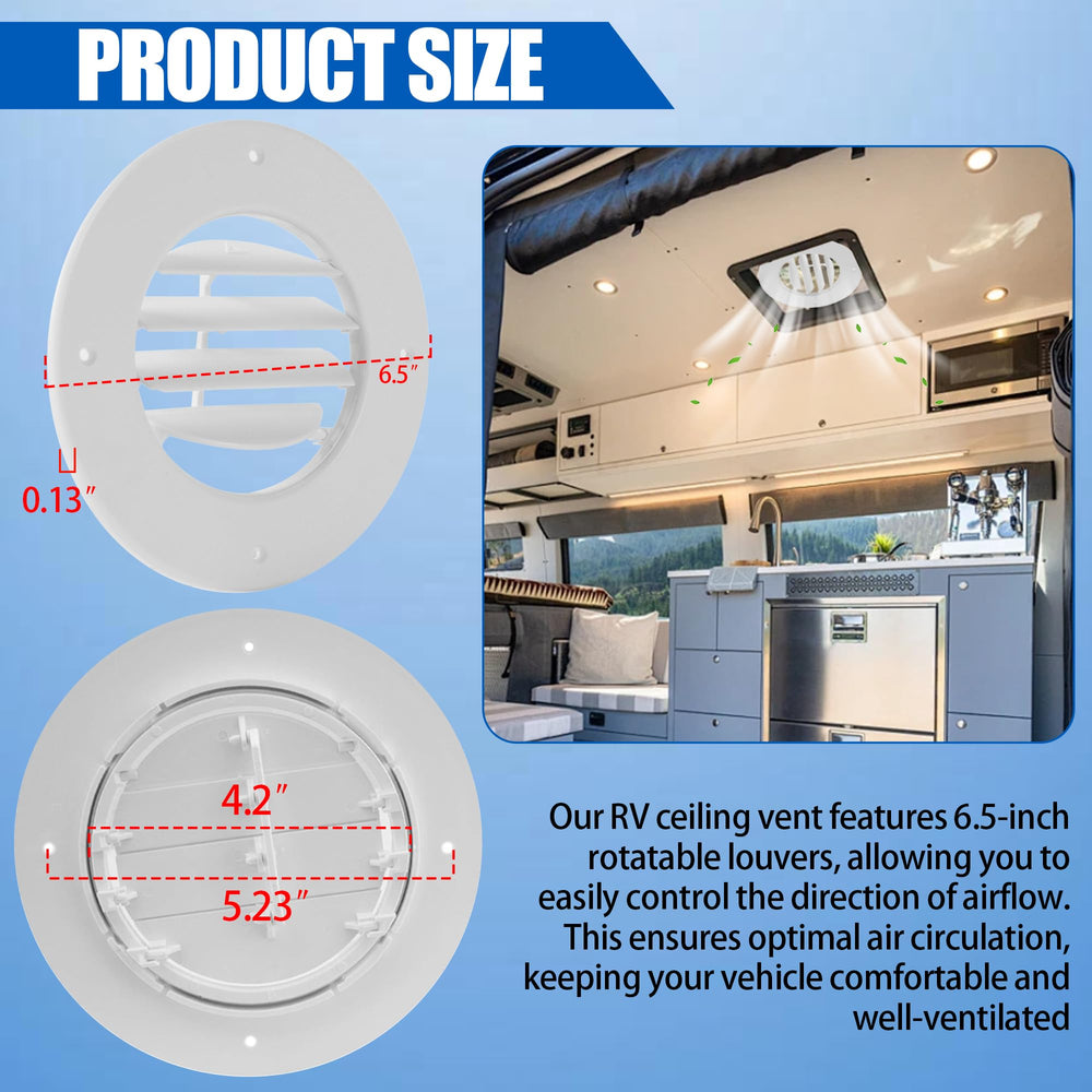 Calvana RV air vent cover replacement improves airflow and HVAC performance
